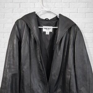 Nine West Women's Black Leather Jacket